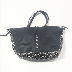 Coach Bleeker python and leather Black Tote mobwife office siren